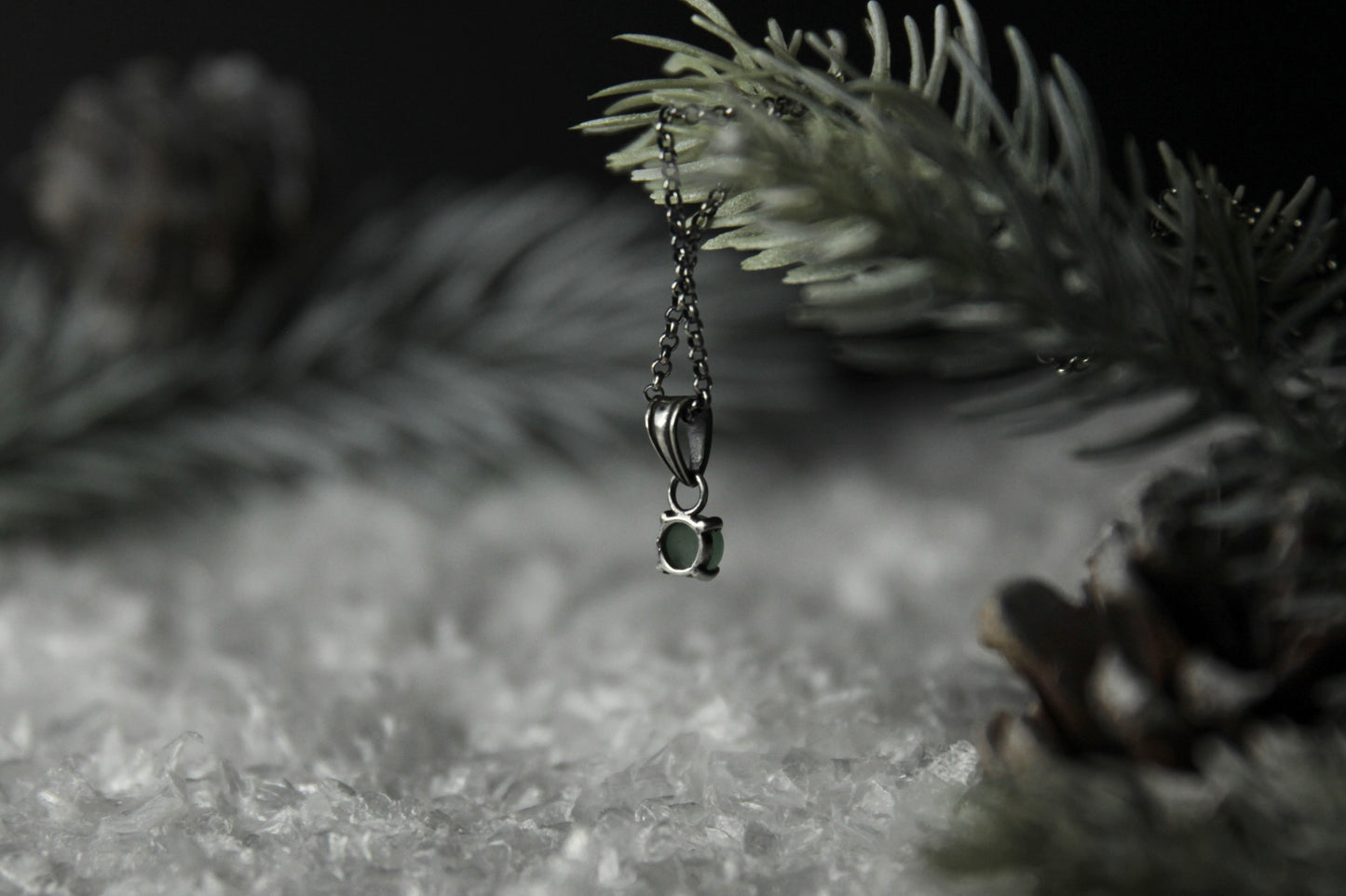 Sterling Silver Green Aventurine Pendant