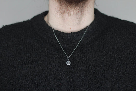 Sterling Silver Custom Initials Pendant • Gothic Font • Typewriter Font •