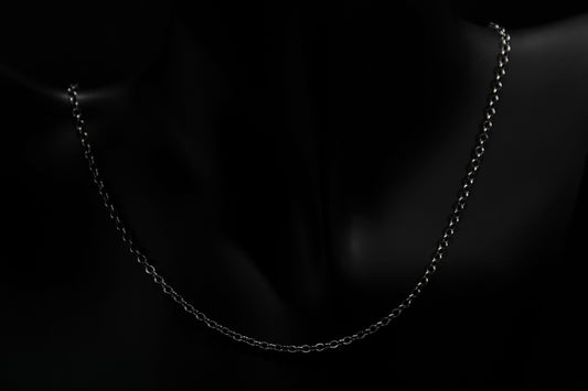 Oxidised Sterling Silver Trace Necklace Chain