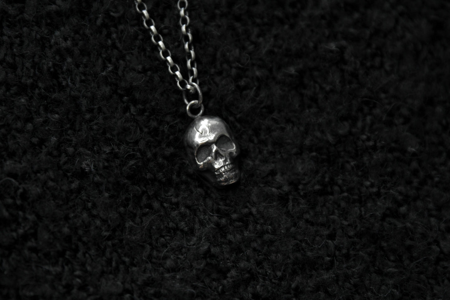 The Burial Ground Silver Skull Pendant