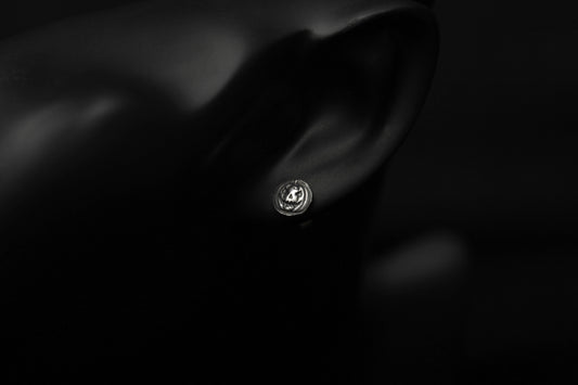 Sterling Silver Halloween Pumpkin Stud Earrings