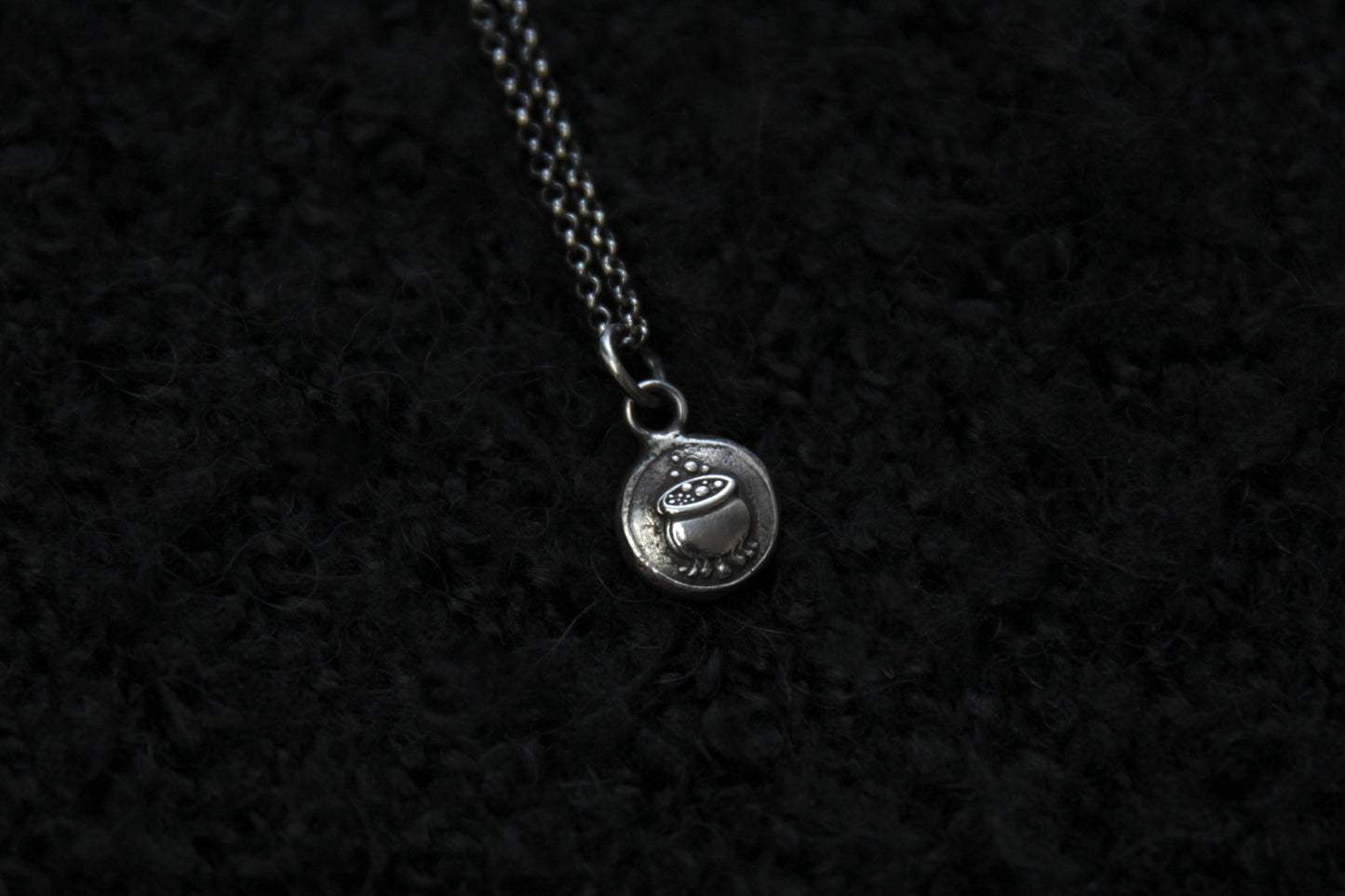 Sterling Silver Cauldron Pendant