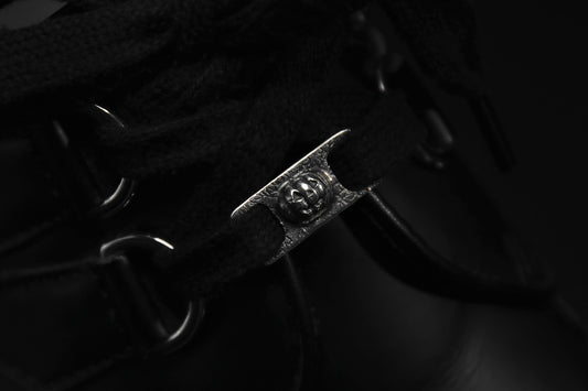 Silver Pumpkin Shoe Lace Buckles