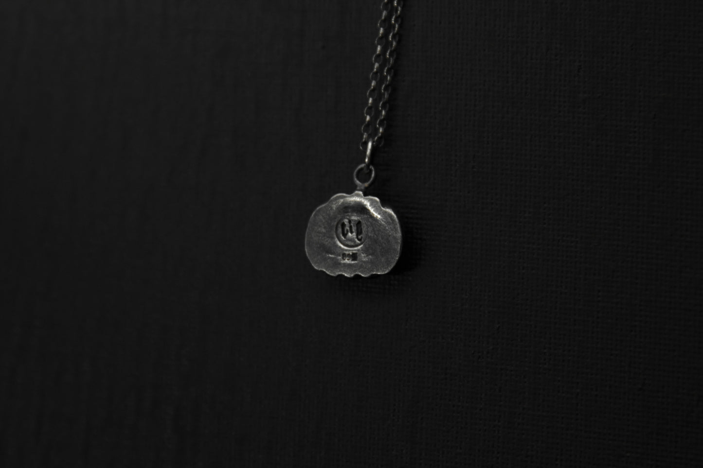 Silver Halloween Pumpkin Pendant