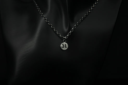 Sterling Silver Custom Gothic Numbers Pendant