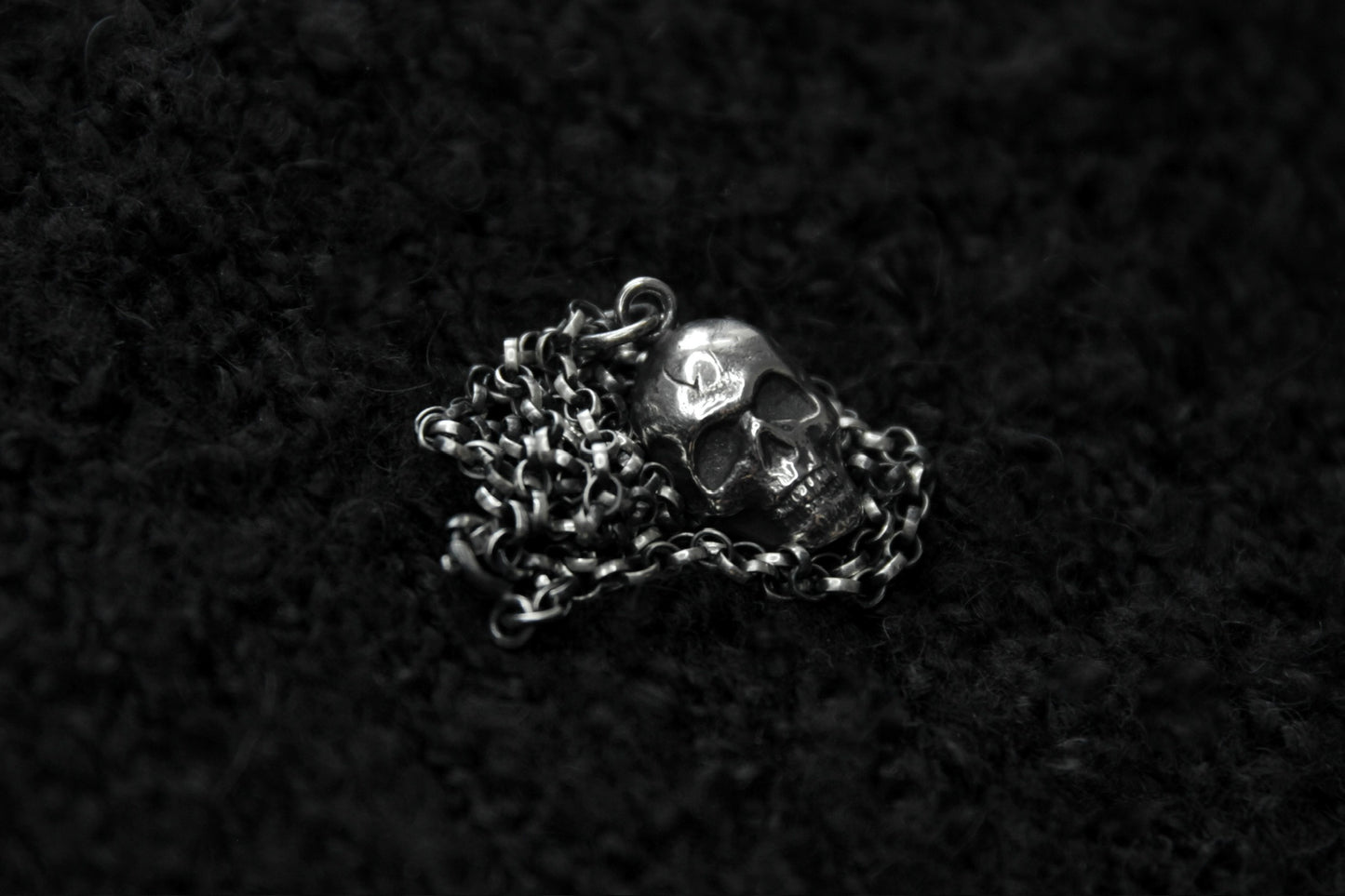 The Burial Ground Silver Skull Pendant