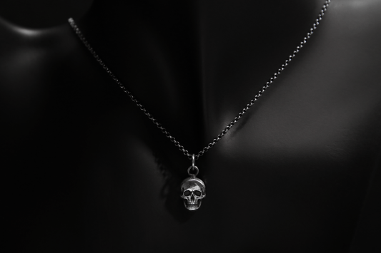 Sterling Silver Ossuary Skull Pendant