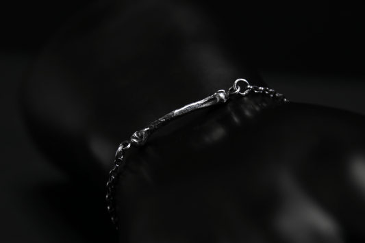 Ossuary Bone Silver Bracelet