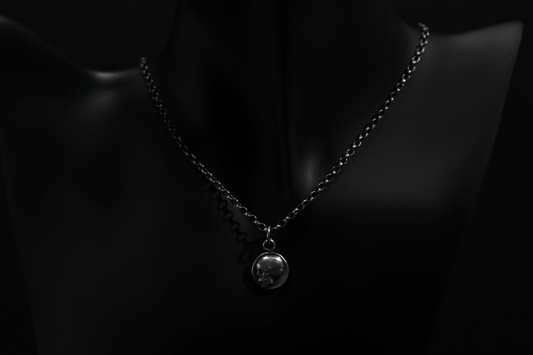 Sterling Silver Memento Mori Skull Pendant