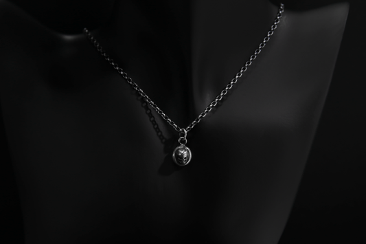 The Silver Cemetery Skull Pendant