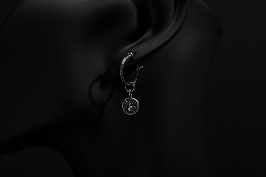 Sterling Silver Spider Earrings