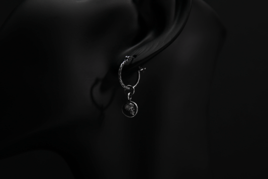 Sterling Silver Memento Mori Skull Earrings