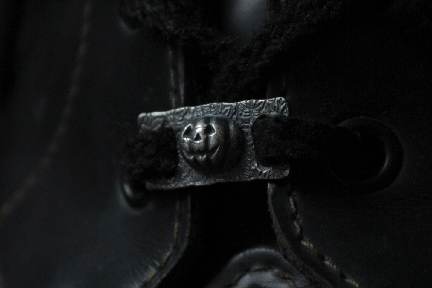 Silver Pumpkin Shoe Lace Buckles