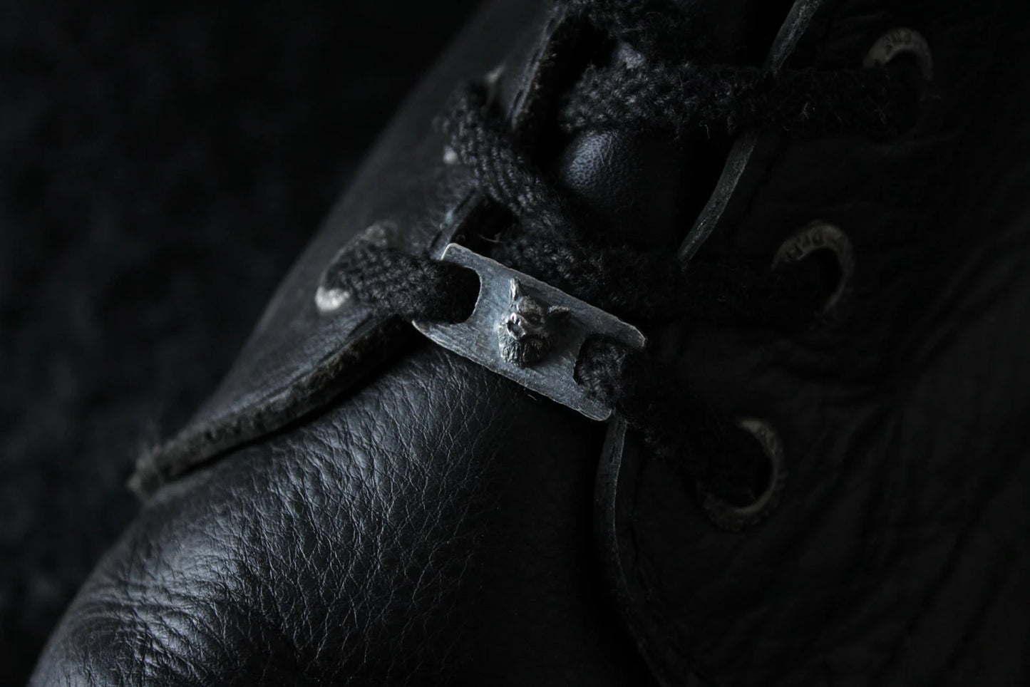Silver Vampire Bat Shoe Lace Buckles