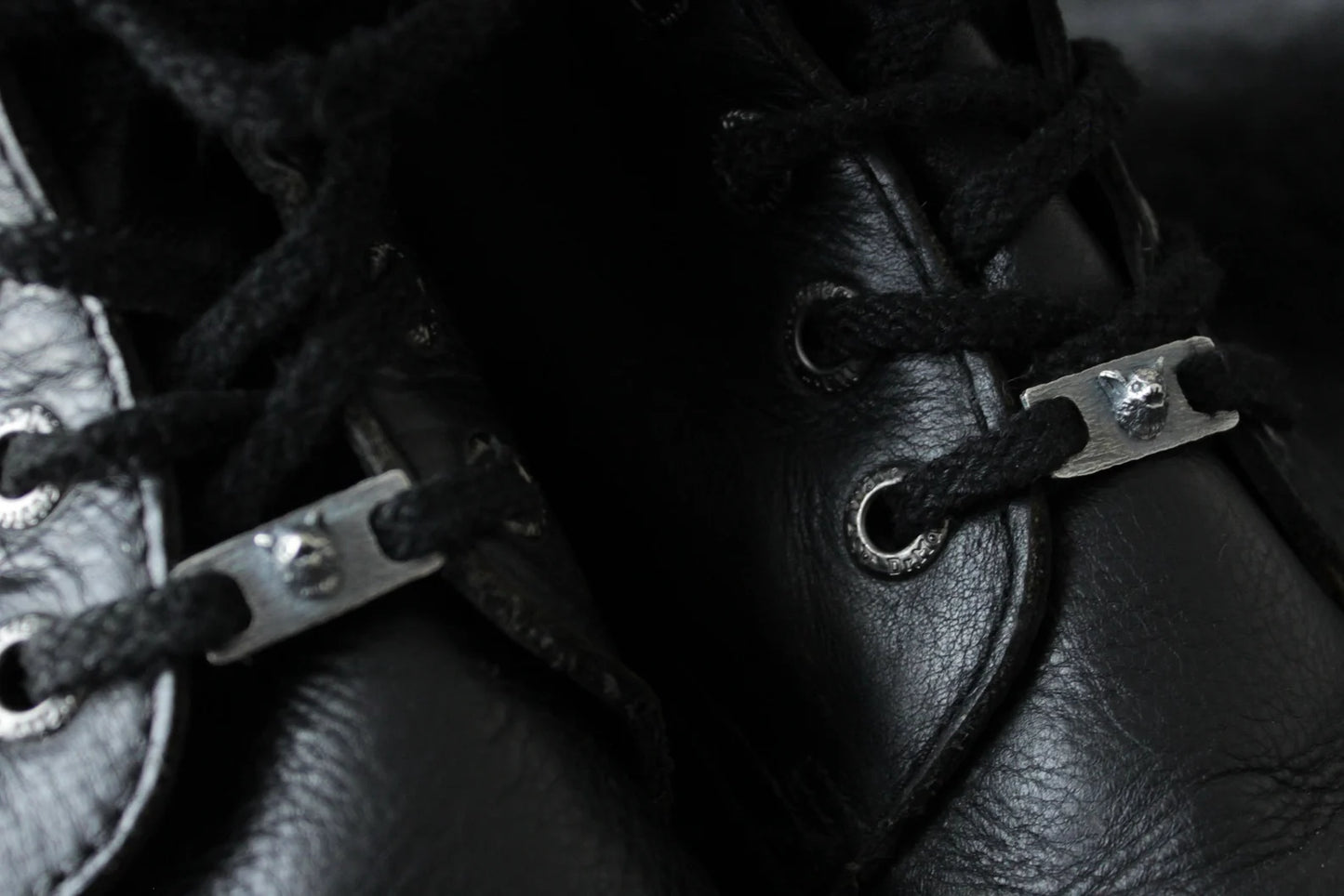 Silver Vampire Bat Shoe Lace Buckles