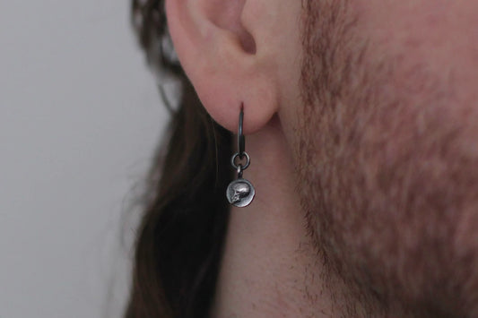 Sterling Silver Memento Mori Skull Earrings