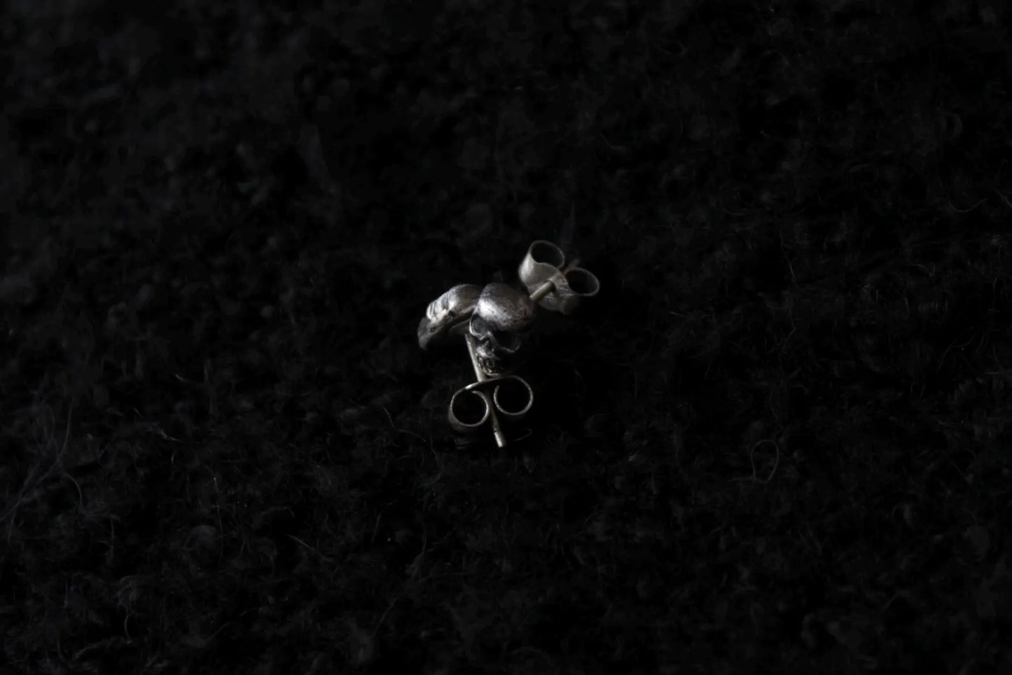 Silver Skull Stud Earrings