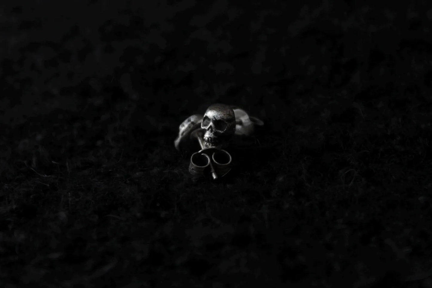 Silver Skull Stud Earrings
