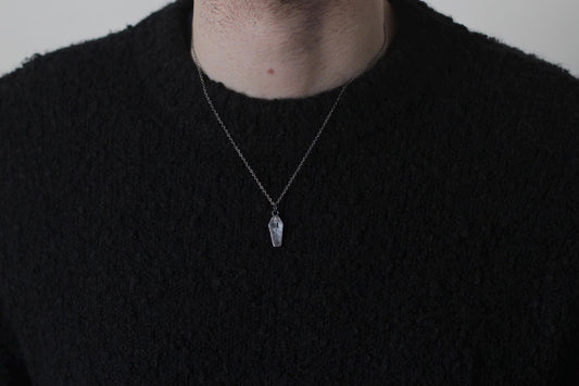 The Clad in Black Silver Casket Pendant