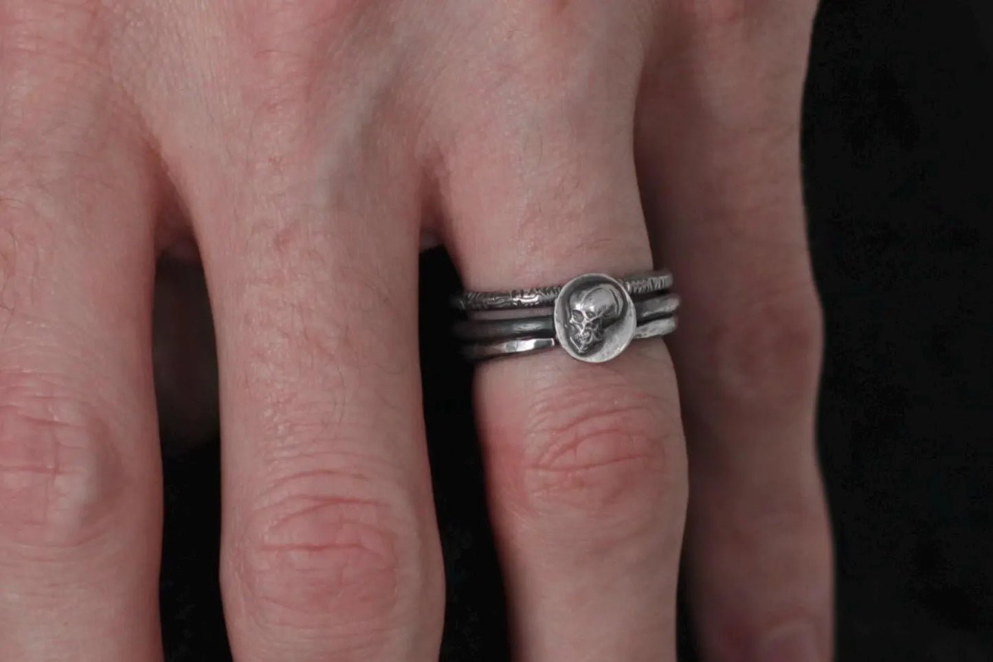 Sterling Silver Textured Stacker Ring