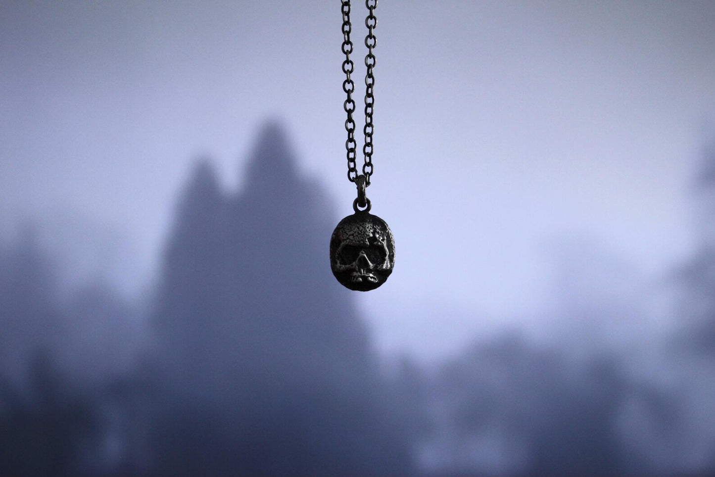 Graveyard Skull Silver Pendant