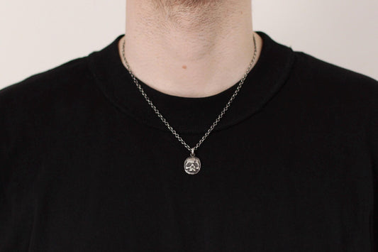 Graveyard Skull Silver Pendant