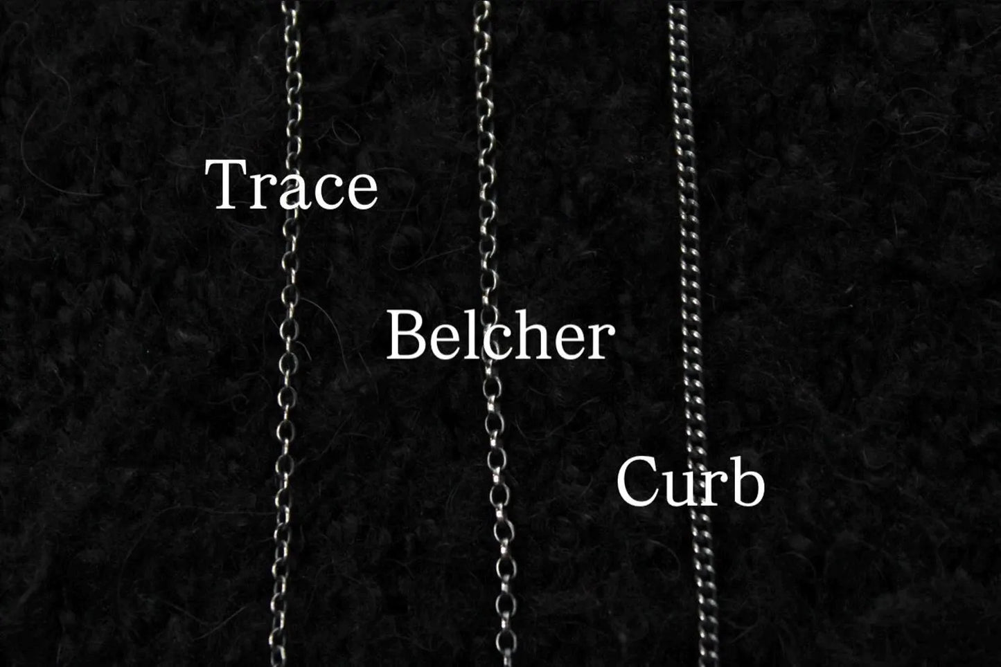 Oxidised Sterling Silver Belcher Necklace Chain