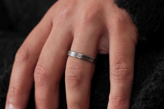 Sterling Silver Cobweb Texture Ring