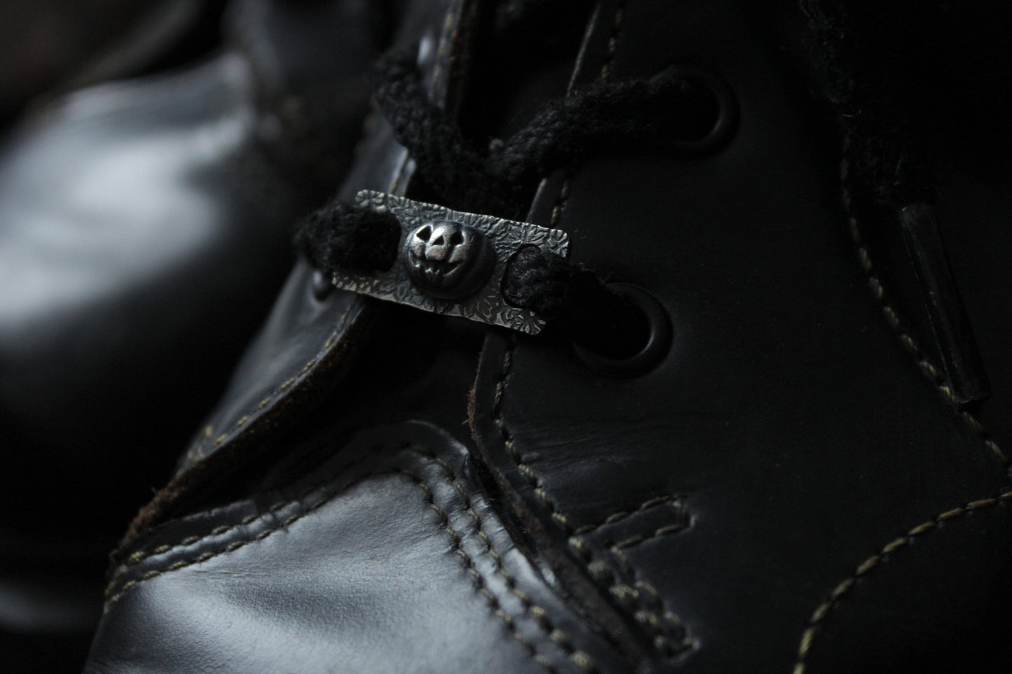 Silver Pumpkin Shoe Lace Buckles