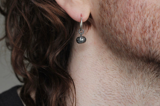 Silver Pumpkin Earring