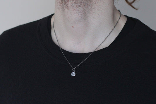 Sterling Silver Clad in Black Pendant