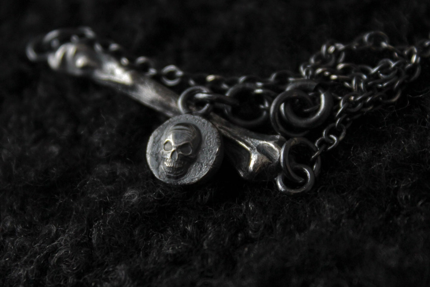 Ossuary Bone Silver Bracelet