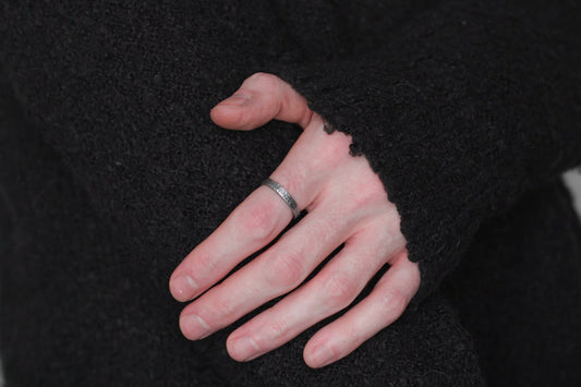 Sterling Silver Concrete Texture Ring