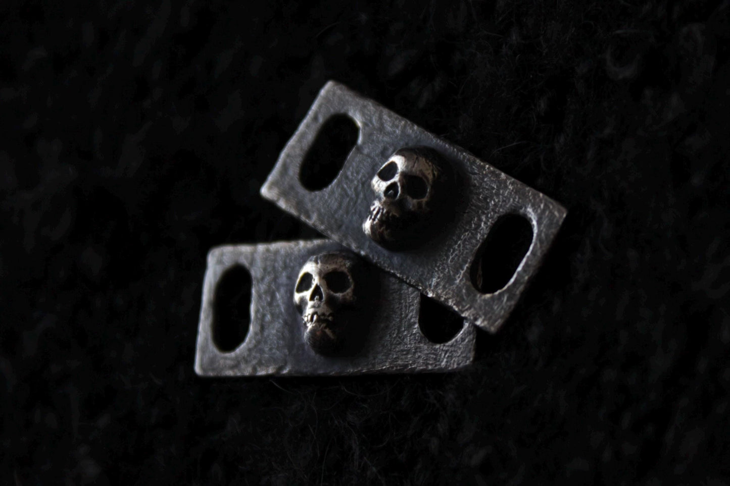 Silver Skull Shoe Lace Buckles