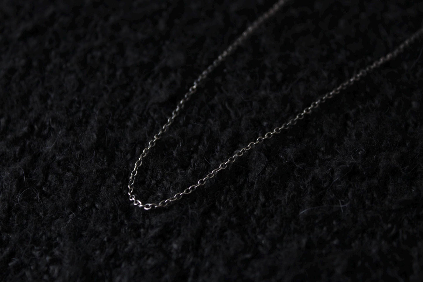 Oxidised Sterling Silver Trace Necklace Chain