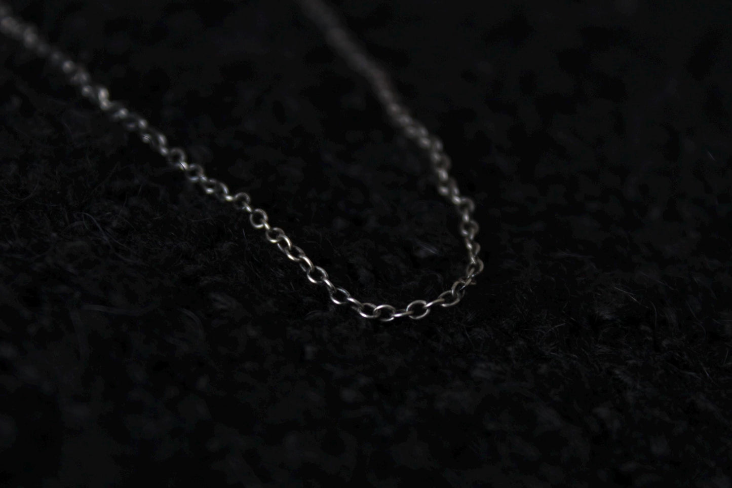 Oxidised Sterling Silver Trace Necklace Chain
