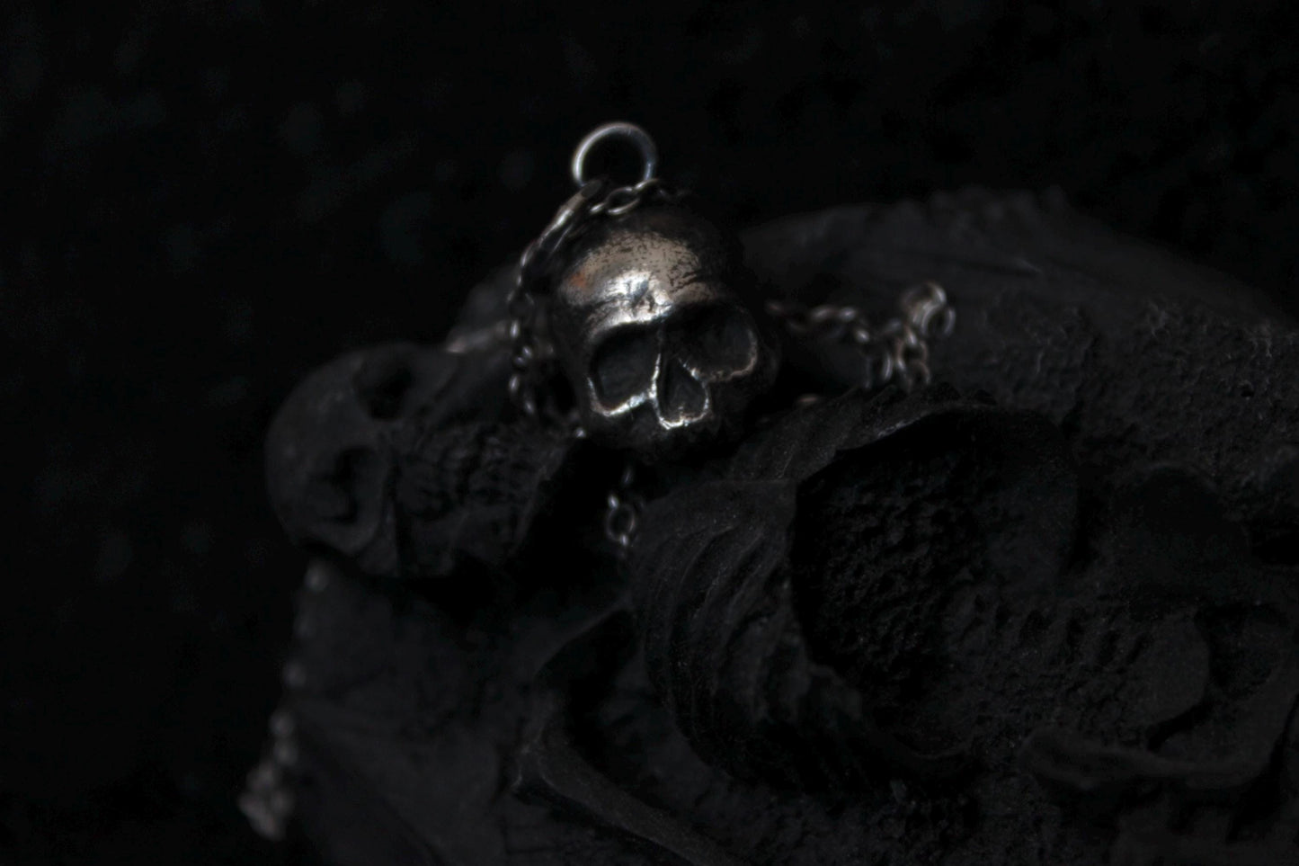 Silver Ossuary Skull Pendant