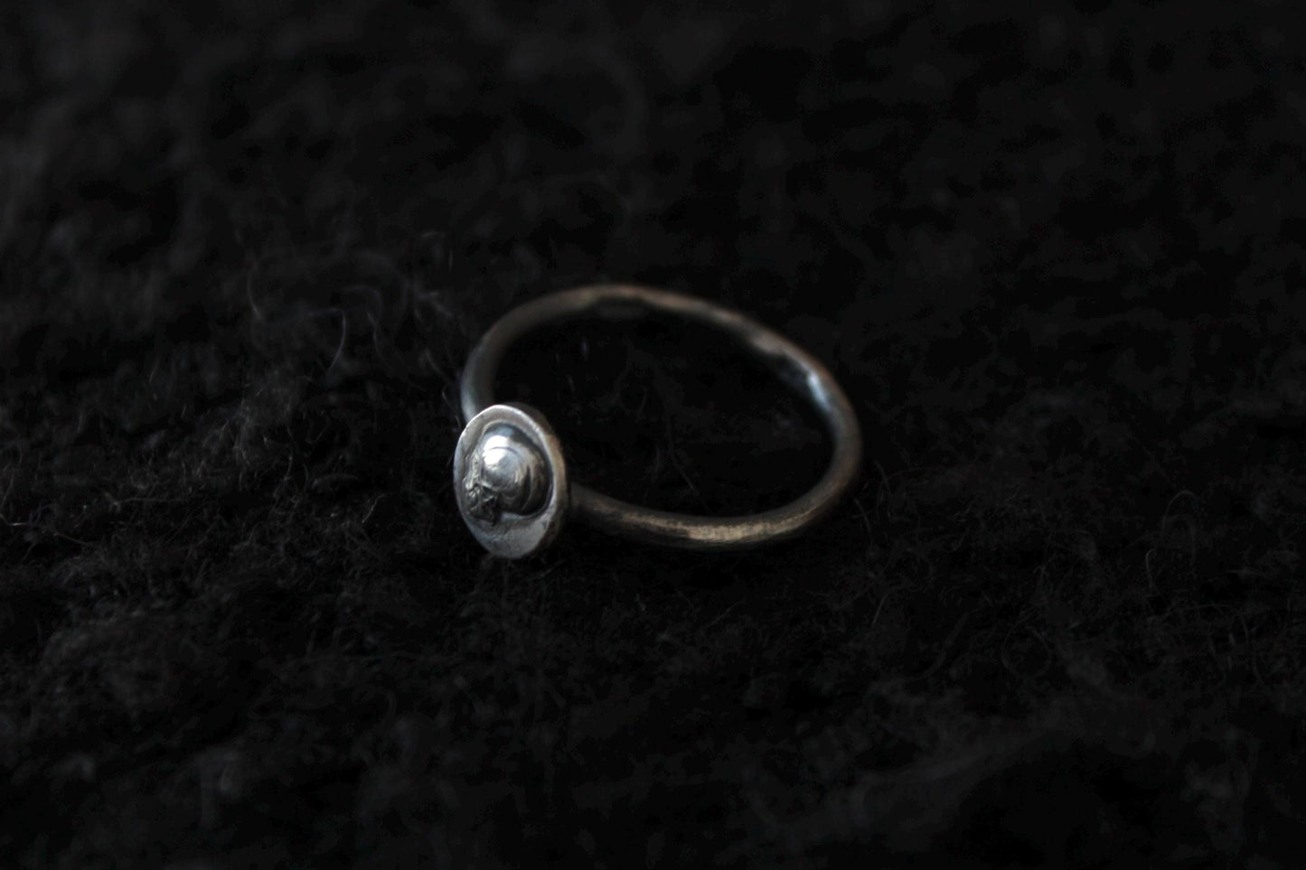 Sterling Silver Memento Mori Skull Ring