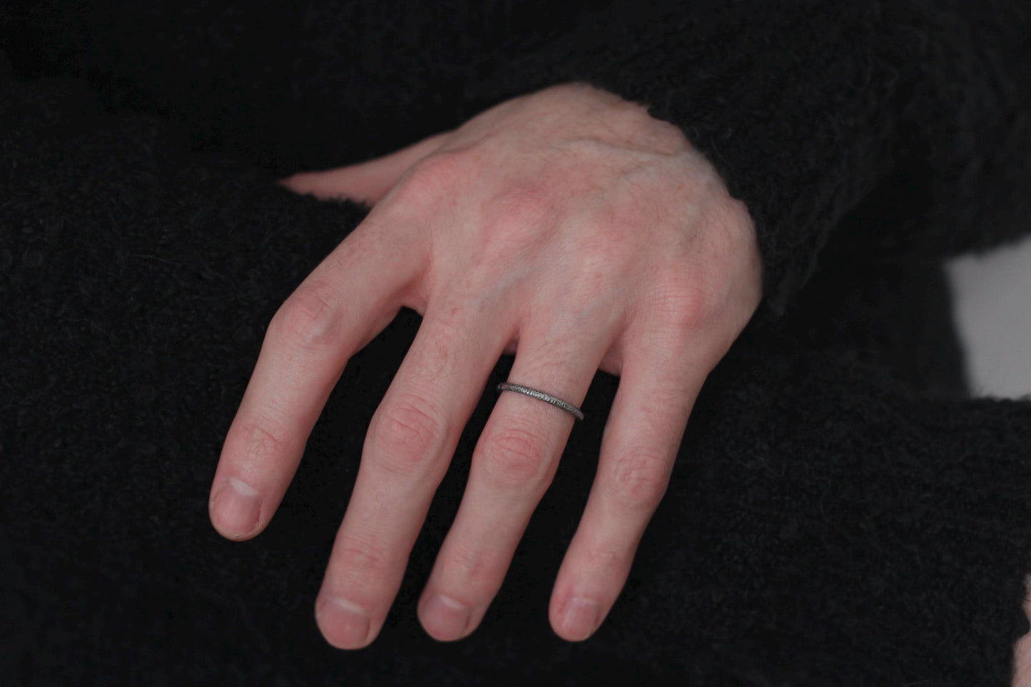 Sterling Silver Textured Stacker Ring