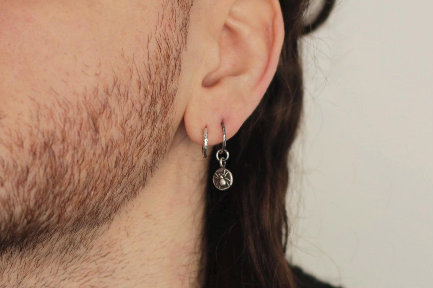 Sterling Silver Spider & Web Earrings