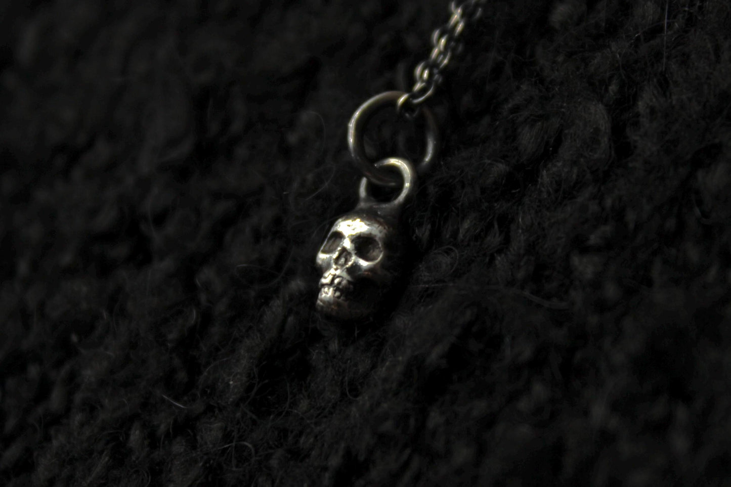 Tiny Silver Skull Pendant