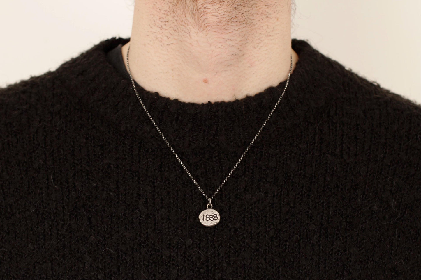 Sterling Silver Gothic Custom Year Pendant • Personalisable •