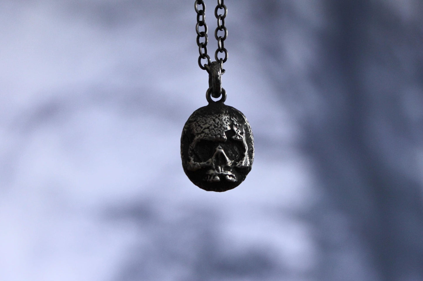 Graveyard Skull Silver Pendant