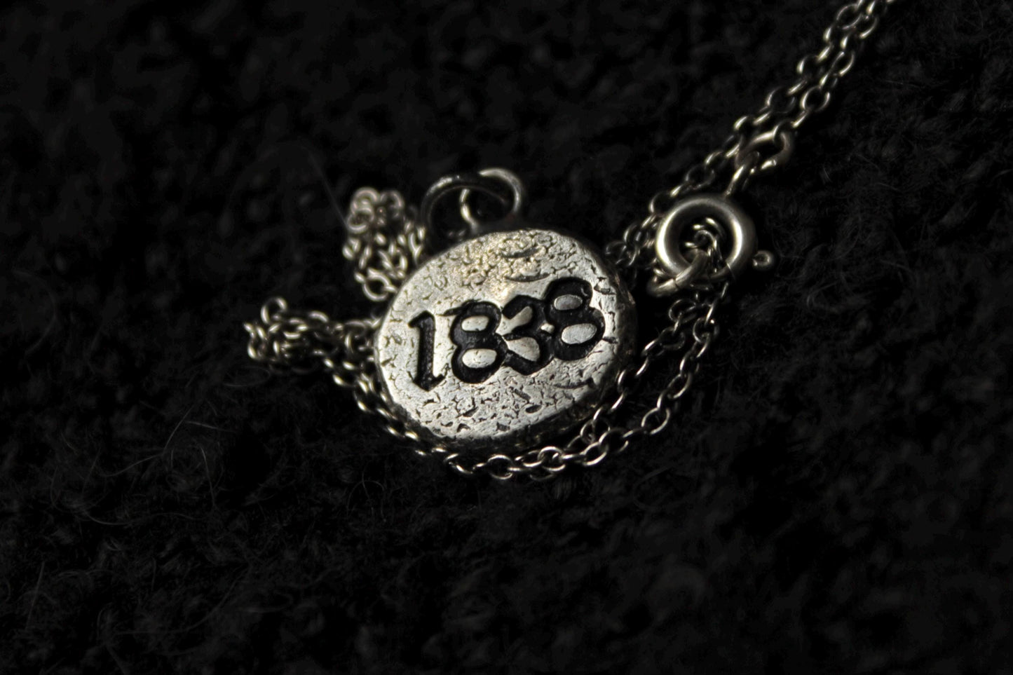 Sterling Silver Gothic Custom Year Pendant • Personalisable •