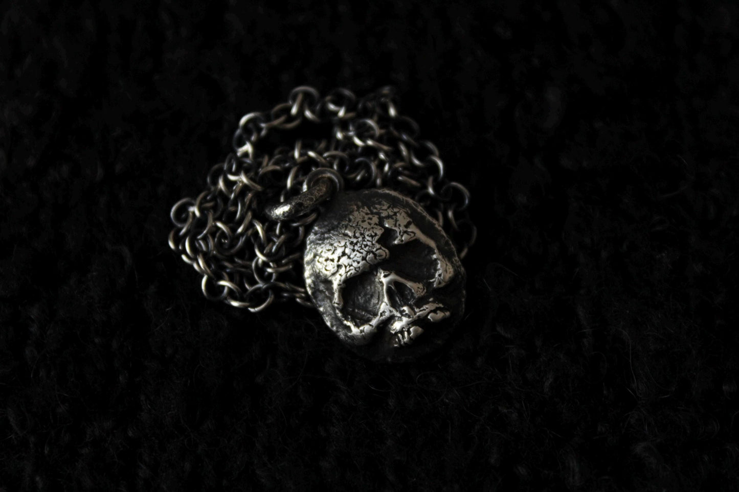 Graveyard Skull Silver Pendant