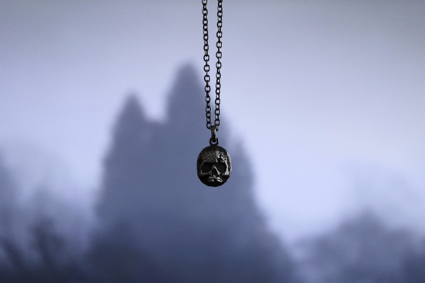 Graveyard Skull Silver Pendant