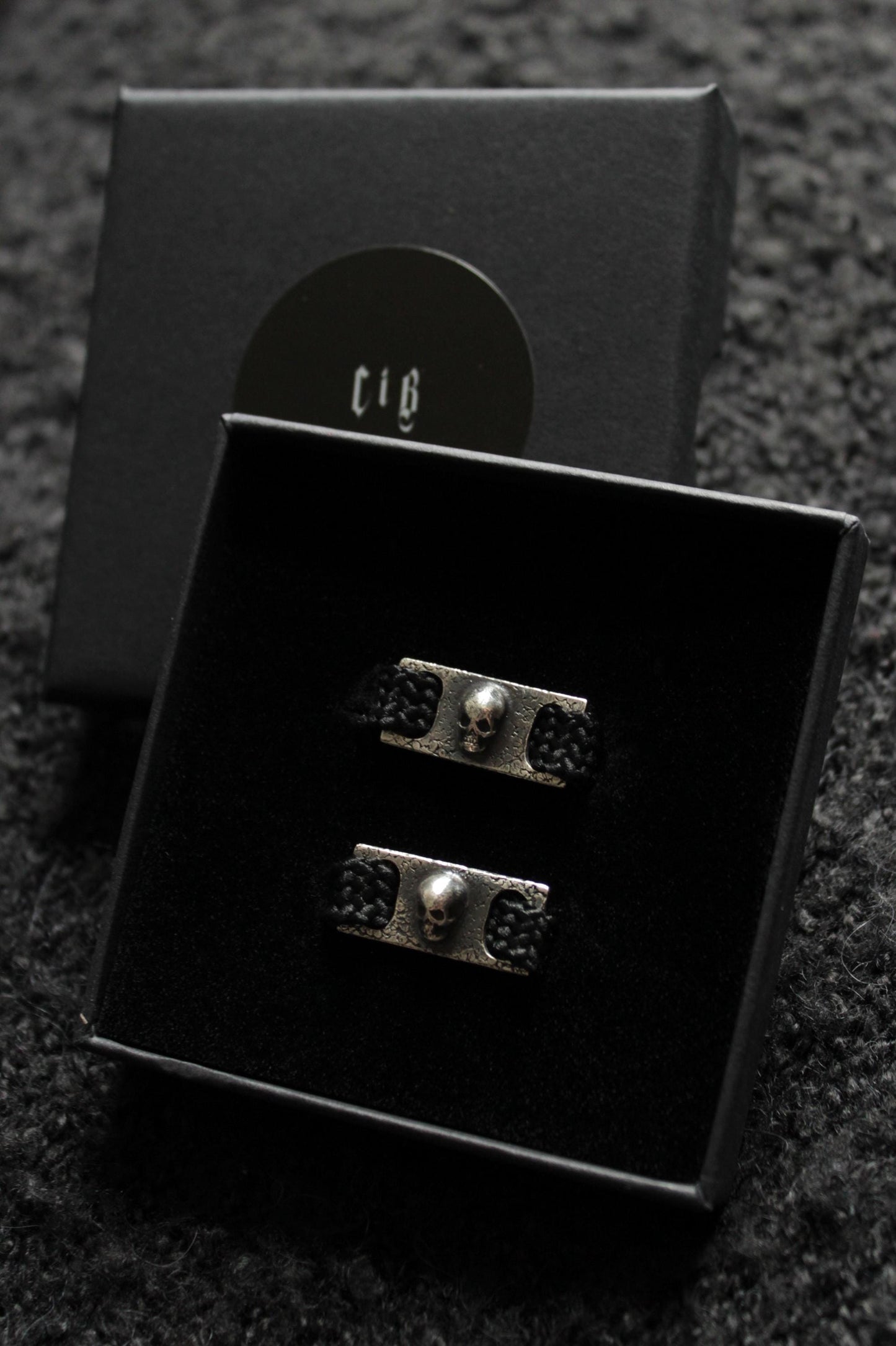 Silver Cemetery Skull Shoe Lace Buckles