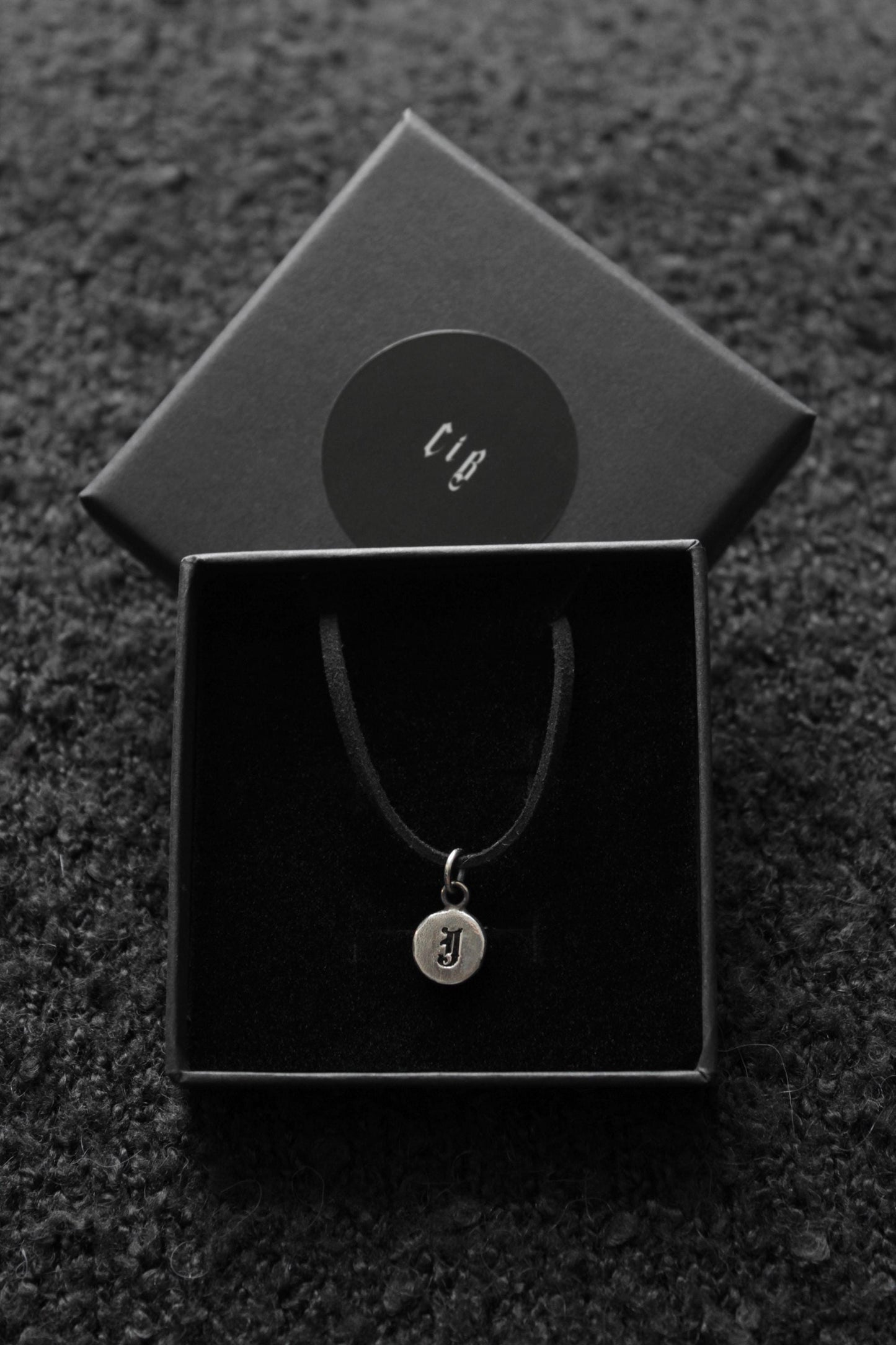 Sterling Silver Custom Initials Pendant • Gothic Font • Typewriter Font •