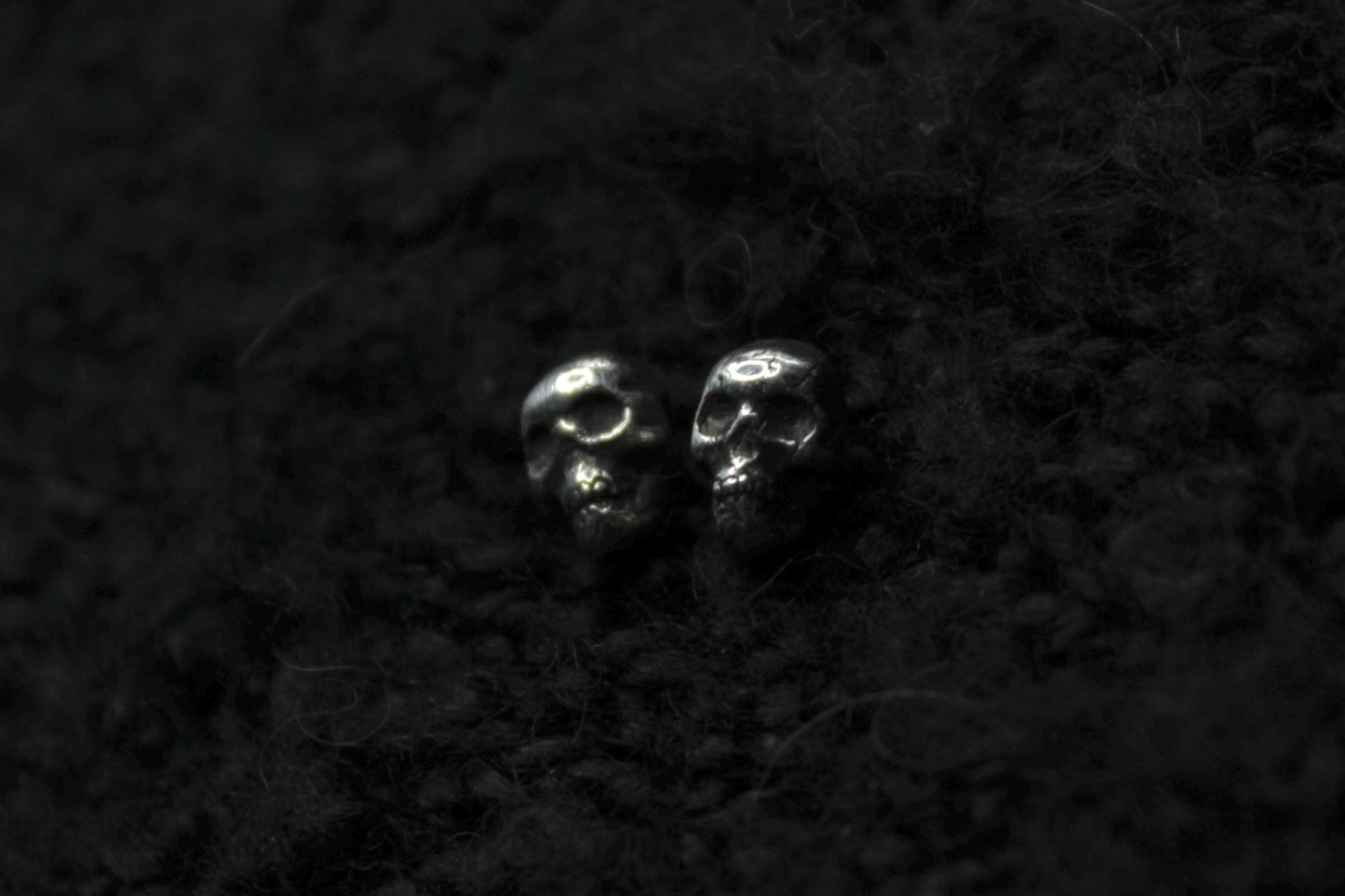 Silver Skull Stud Earrings