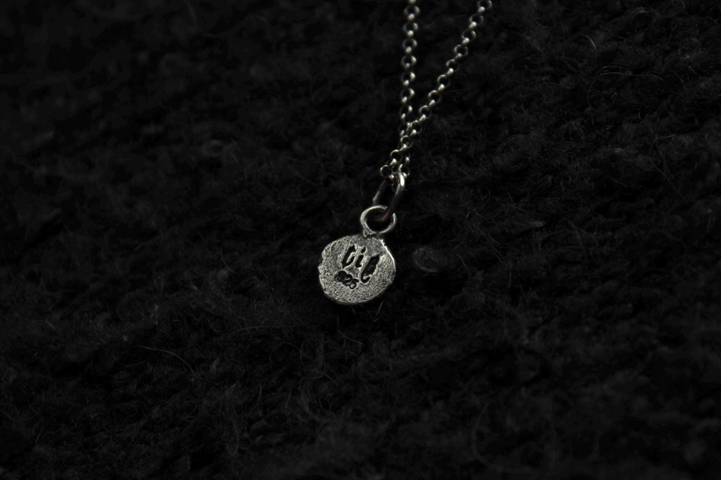 Tiny Sterling Silver Spider Pendant